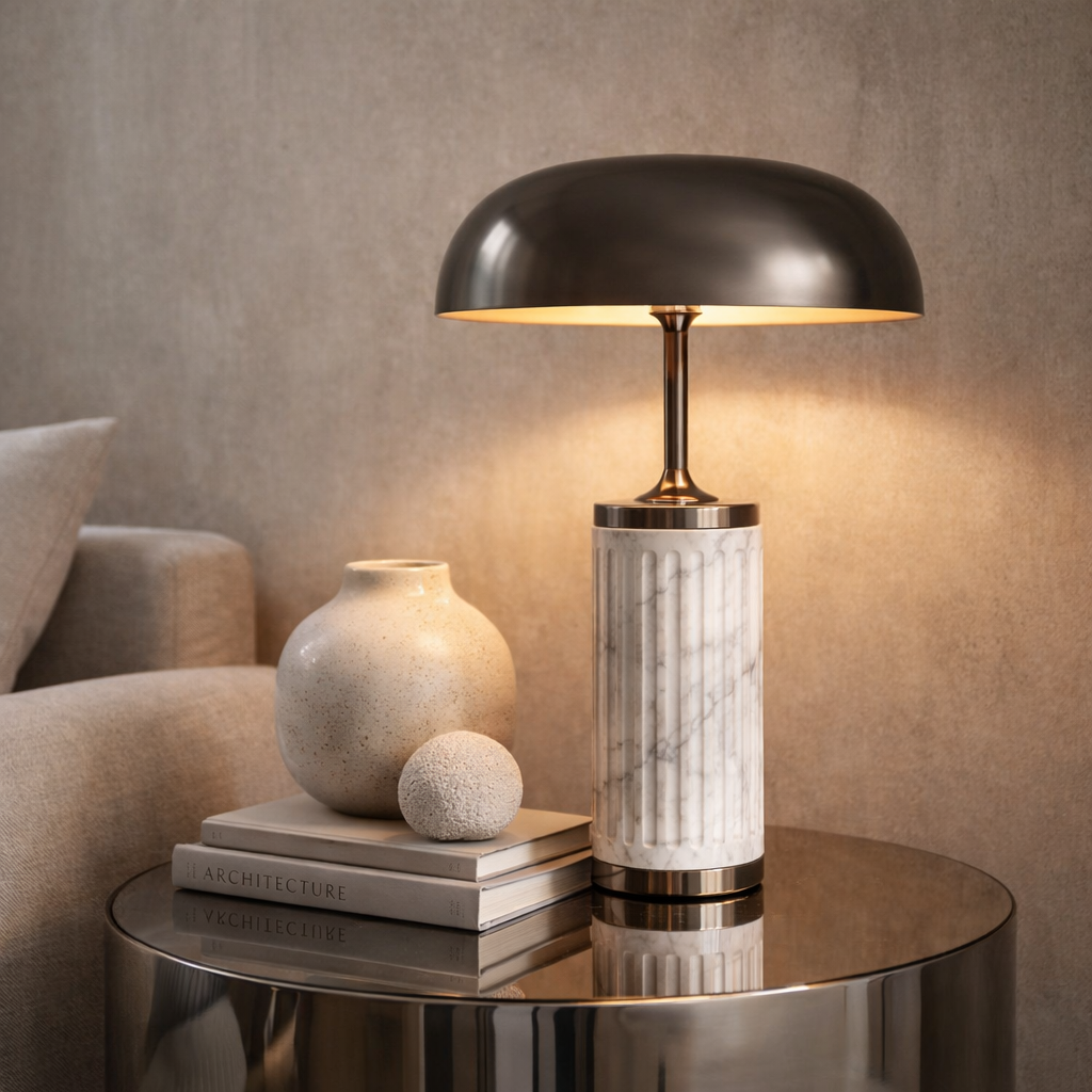 Lucca Modern Natural Marble Table Lamp