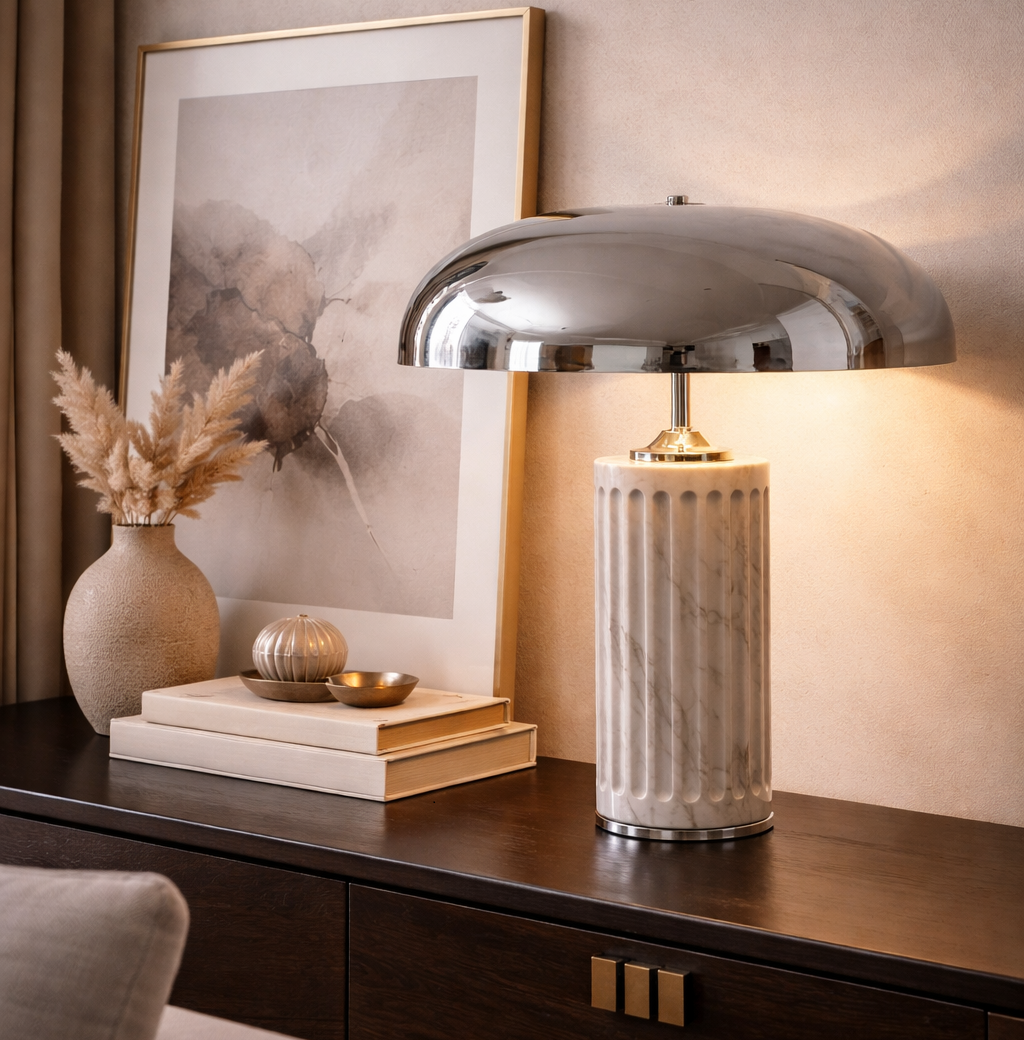 Lucca Modern Natural Marble Table Lamp