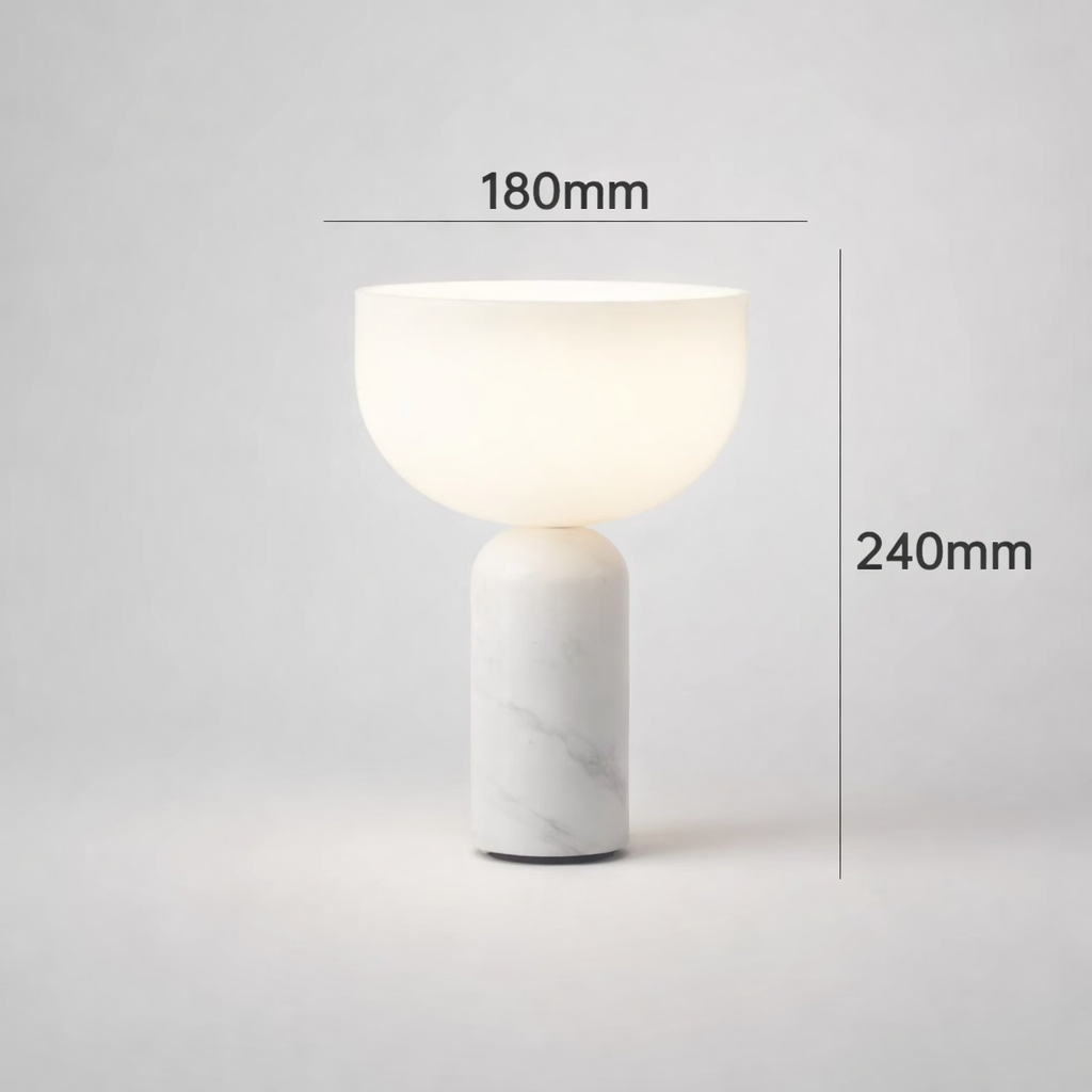 Verona Cordless Rechargeable Marble Touch Dimming Table Lamp
