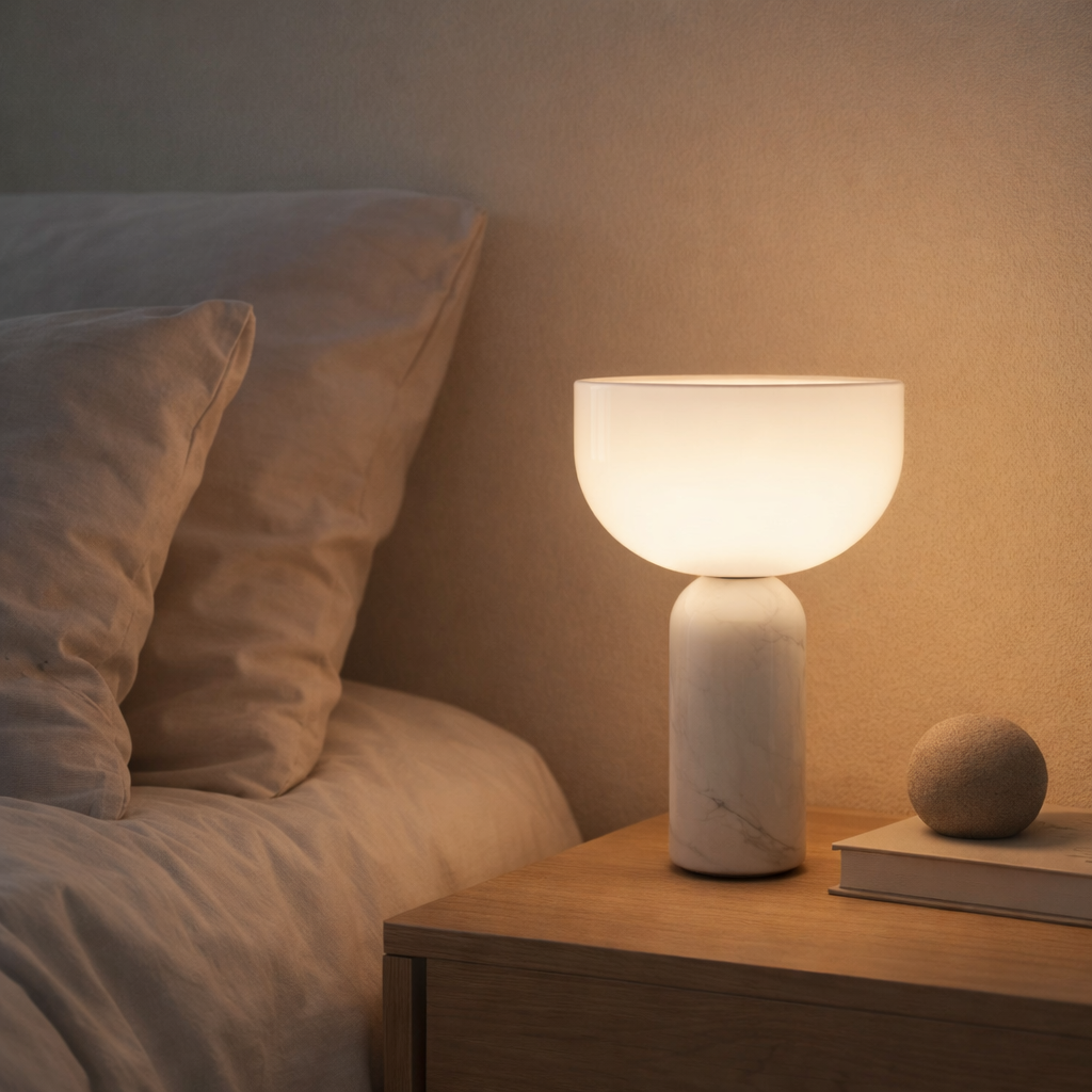 Verona Cordless Rechargeable Marble Touch Dimming Table Lamp