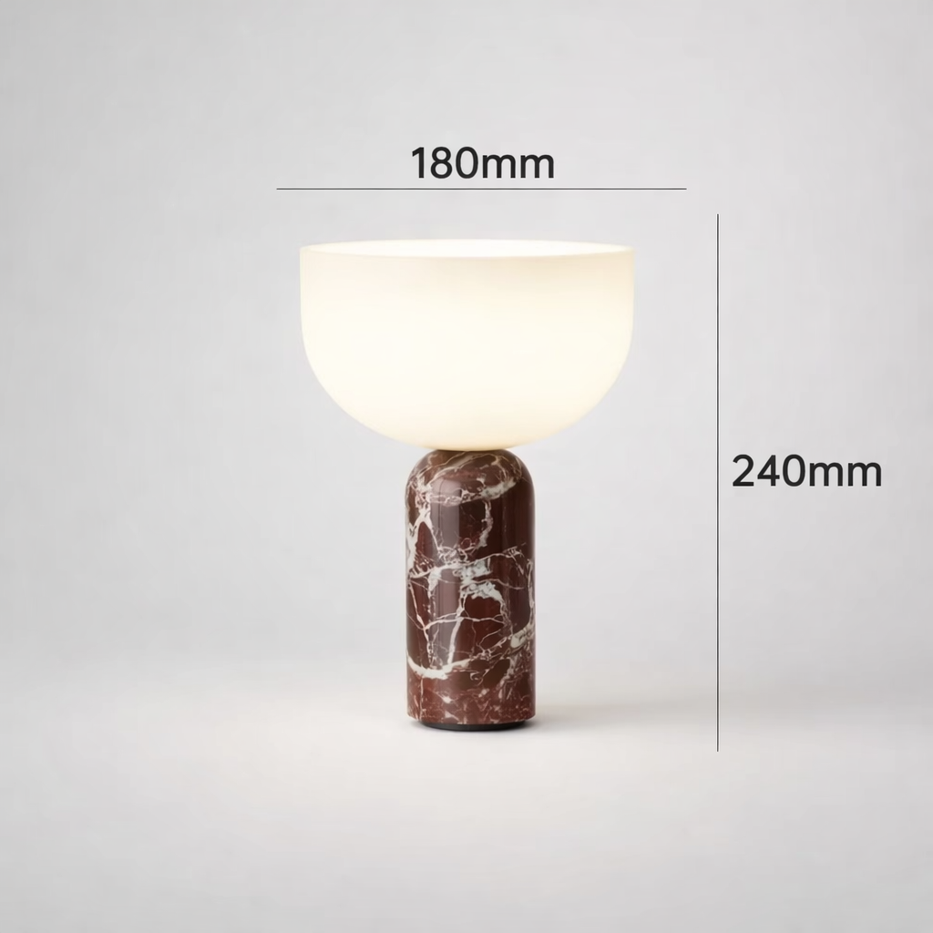 Verona Cordless Rechargeable Marble Touch Dimming Table Lamp