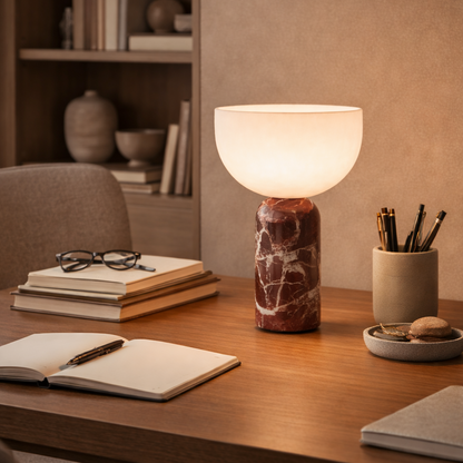 Verona Cordless Rechargeable Marble Touch Dimming Table Lamp