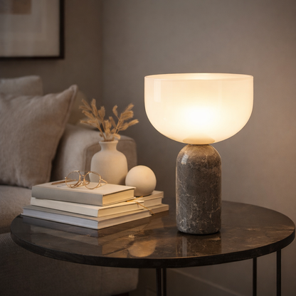 Verona Cordless Rechargeable Marble Touch Dimming Table Lamp