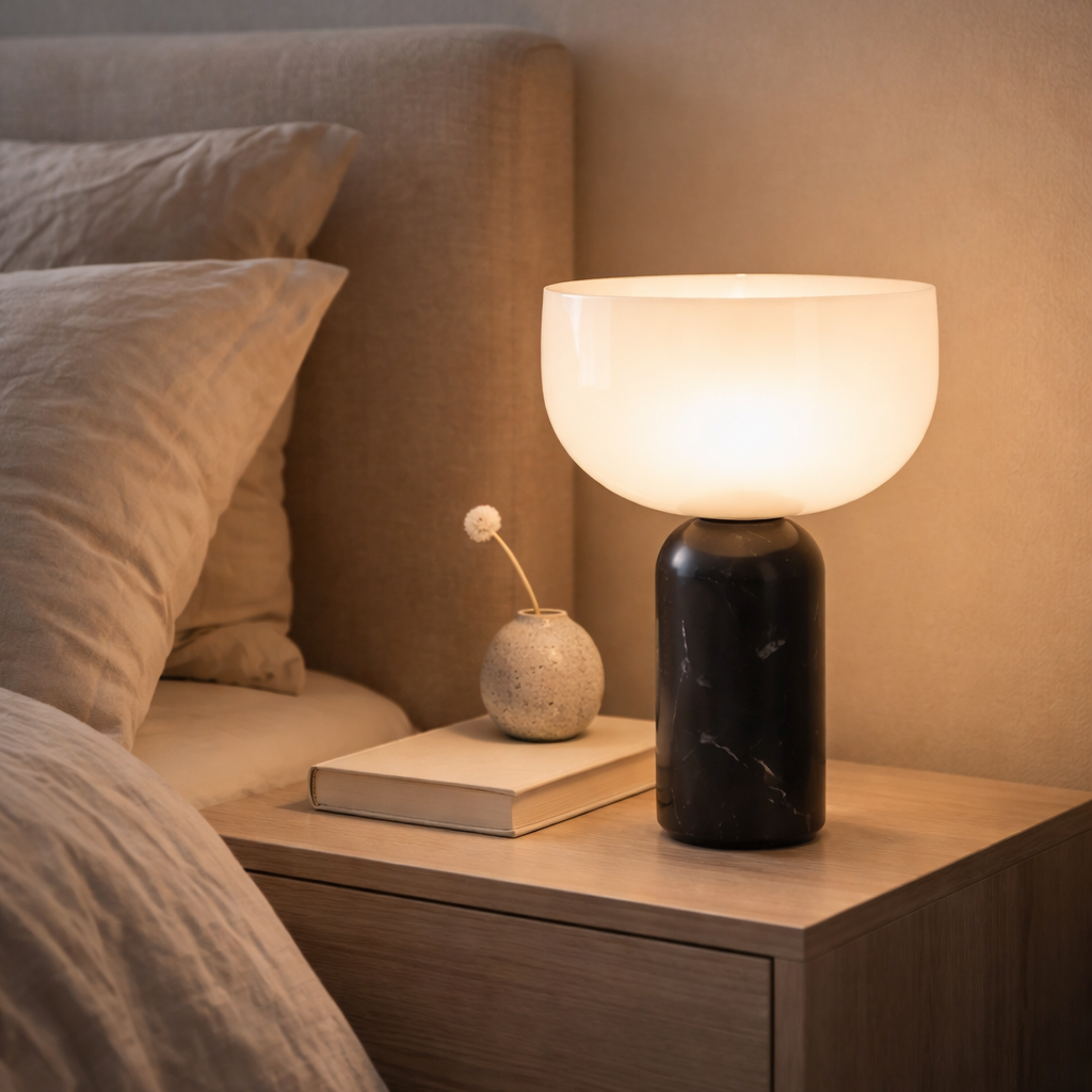 Verona Cordless Rechargeable Marble Touch Dimming Table Lamp