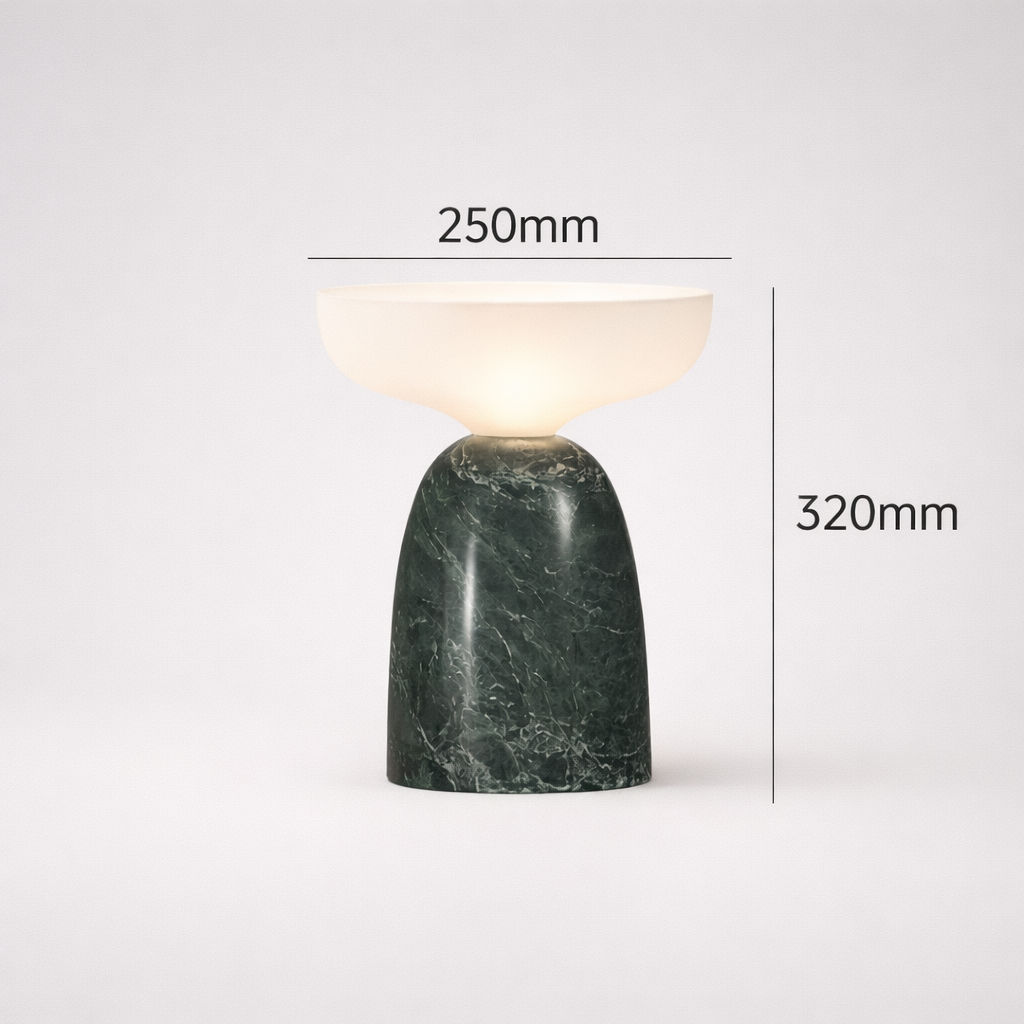 Aalborg Danish Marble Mushroom Bedside Lamp