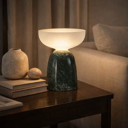 Aalborg Danish Marble Mushroom Bedside Lamp
