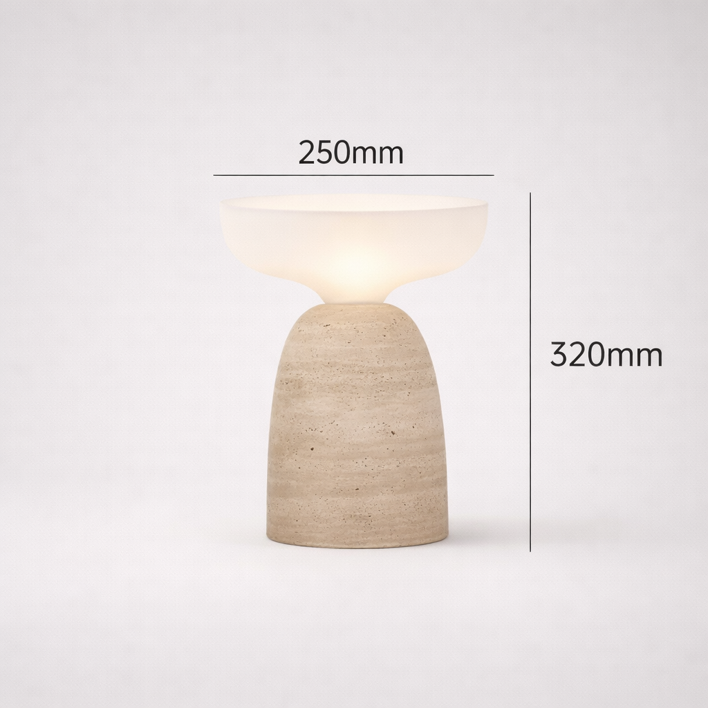 Aalborg Danish Marble Mushroom Bedside Lamp