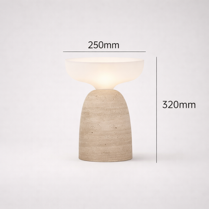 Aalborg Danish Marble Mushroom Bedside Lamp