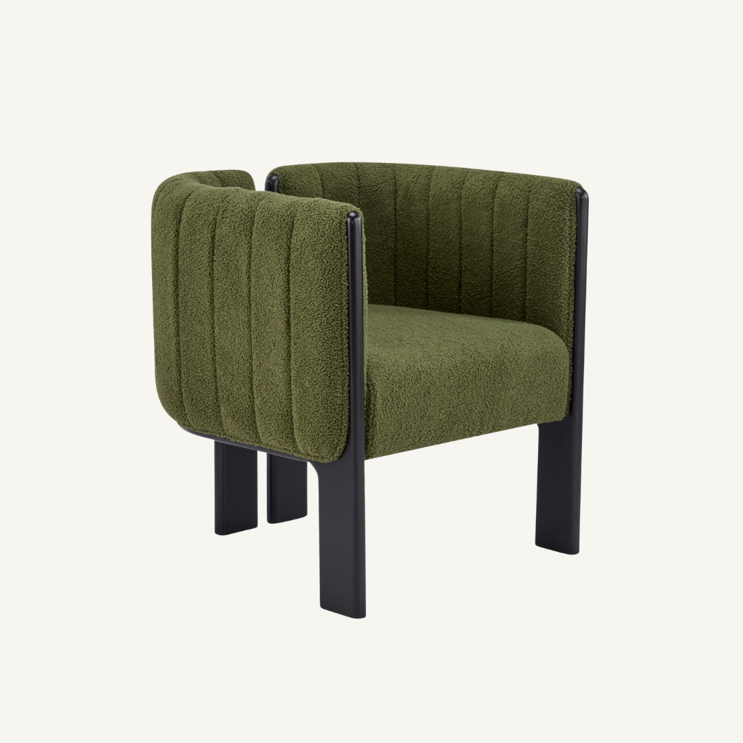 Como Bouclé Upholstered Dining Chair Set of 2