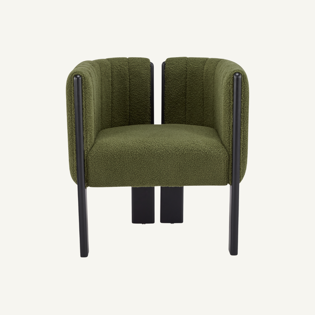 Como Bouclé Upholstered Dining Chair Set of 2