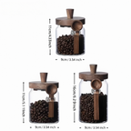 Copenhagen Airtight Glass Storage Jar Set with Bamboo Lids & Spoons