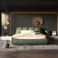 Copenhagen Modern Queen Platform Bed with Oversized Tufted Headboard