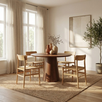 Copenhagen Oak Pedestal Round Dining Table
