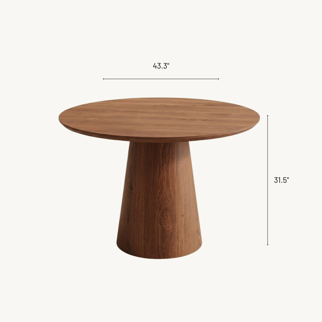 Copenhagen Oak Pedestal Round Dining Table