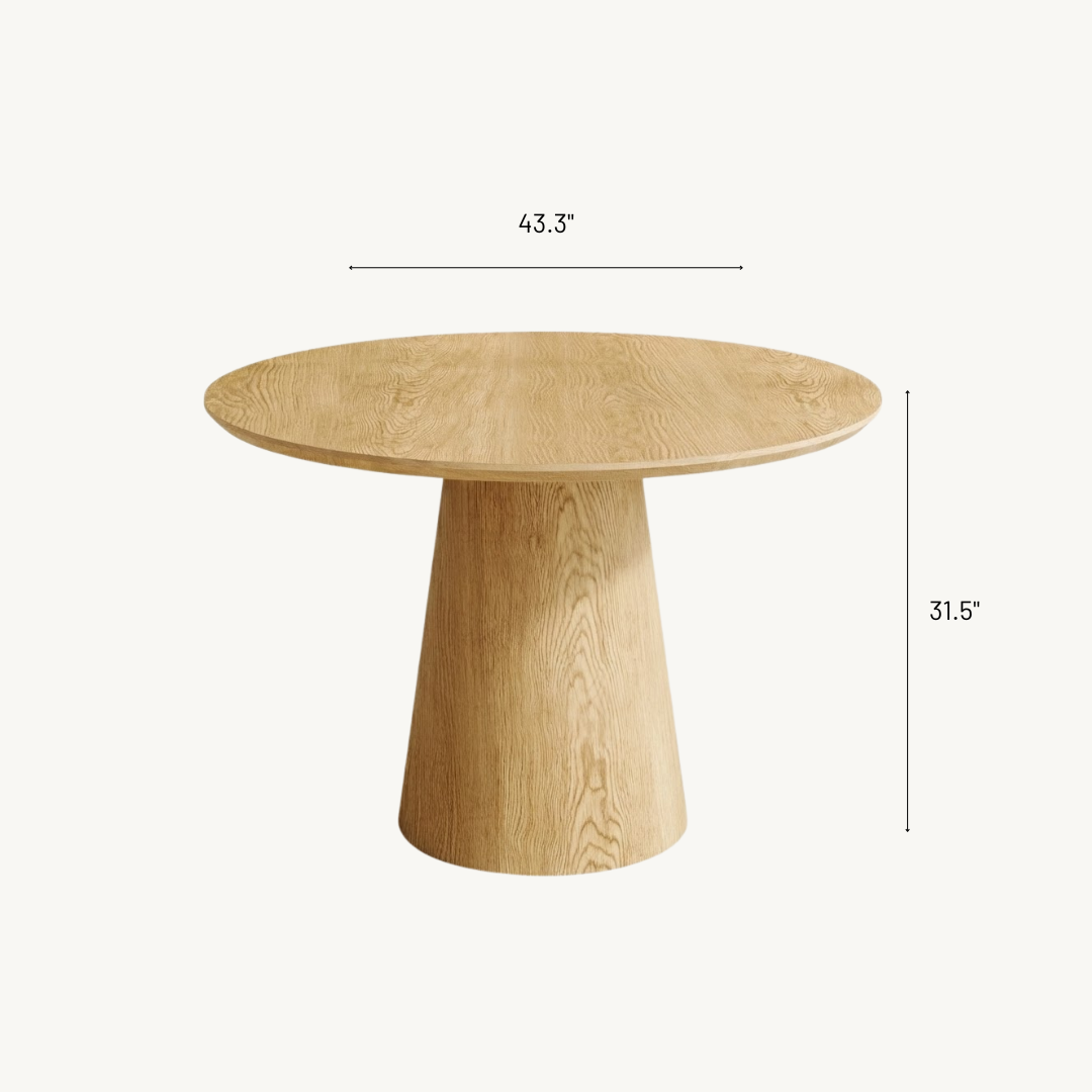 Copenhagen Oak Pedestal Round Dining Table