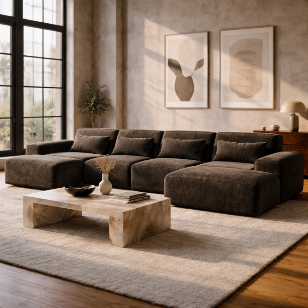 Cumulus Modern Boneless Couch in Modular Sectional Design