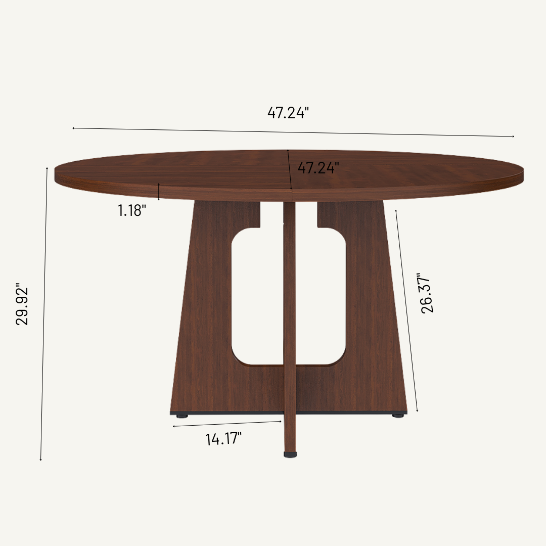Marseille Modern Round Dining Table for Six