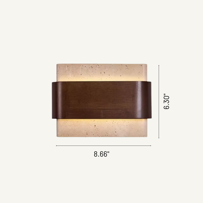 Ruvo Marble & Solid Wood Wall Lamp