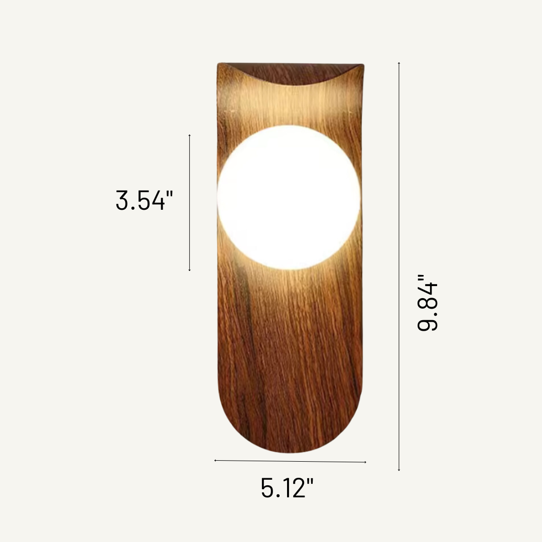 Orion Wooden Globe Wall Light