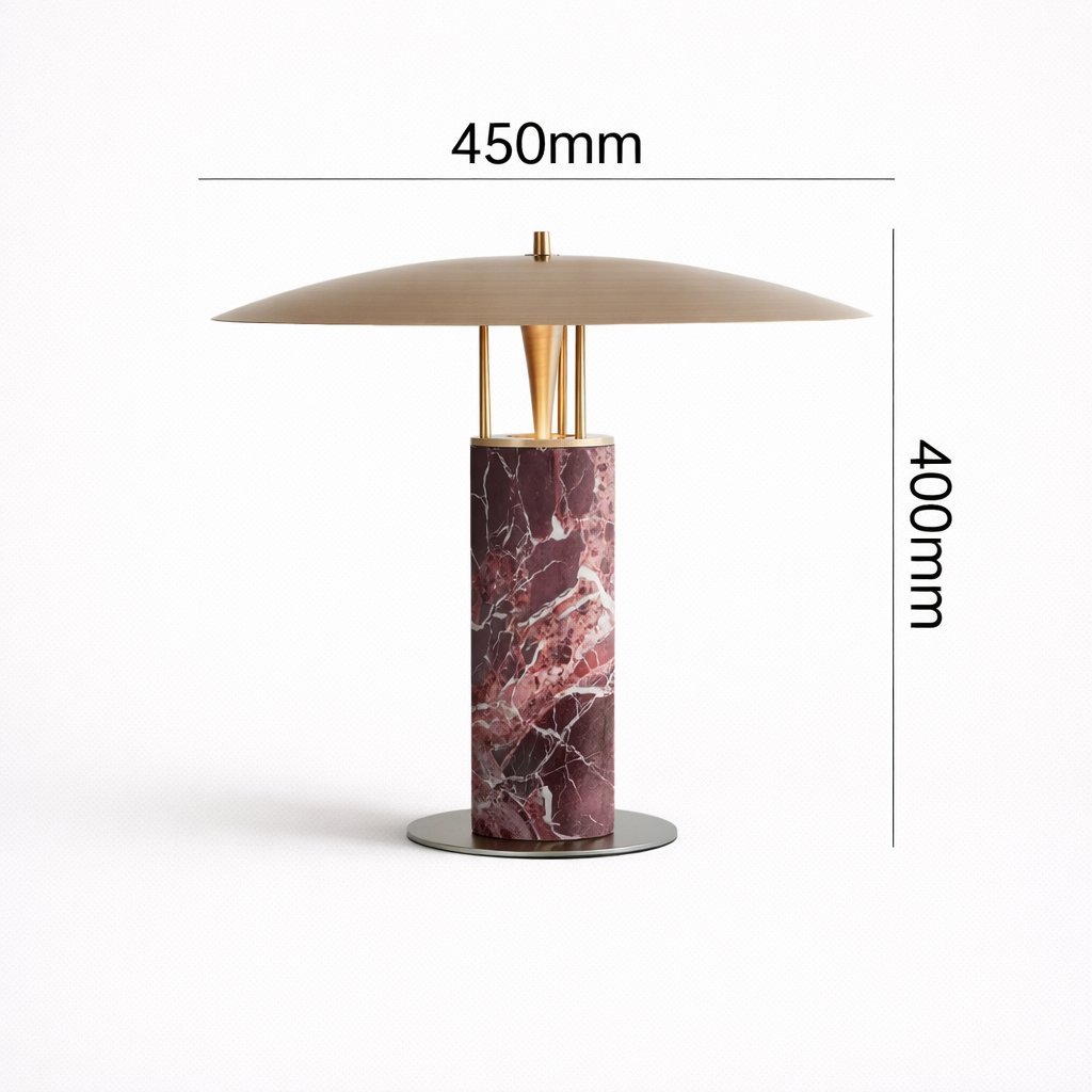 Dubai Opulent Marble & Brass Sculpture Lamp