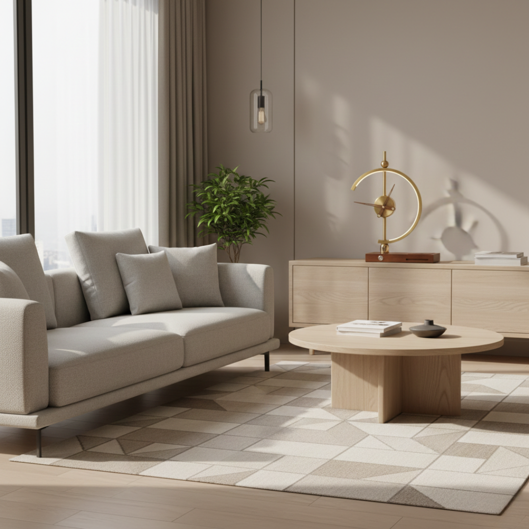 Edison Retro Clock Table Lamp with Wireless Charging