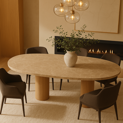 Fjord Nordic Marble Dining Table