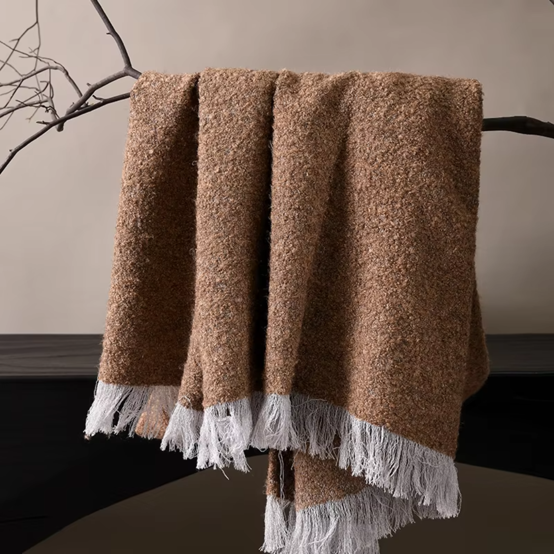 Aarhus Luxury Throw Blanket in Orange