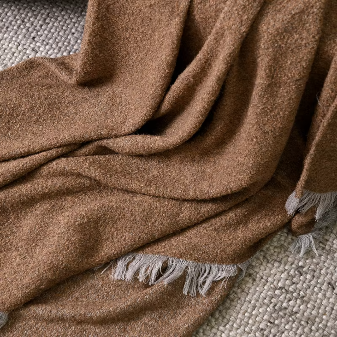 Aarhus Luxury Throw Blanket in Orange