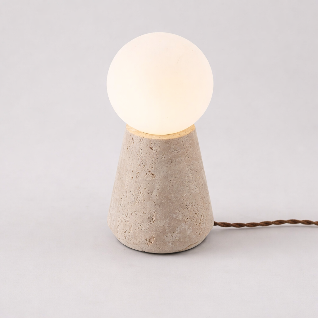 Hakuba Wasabi-Style Minimalist Stone Desk Lamp