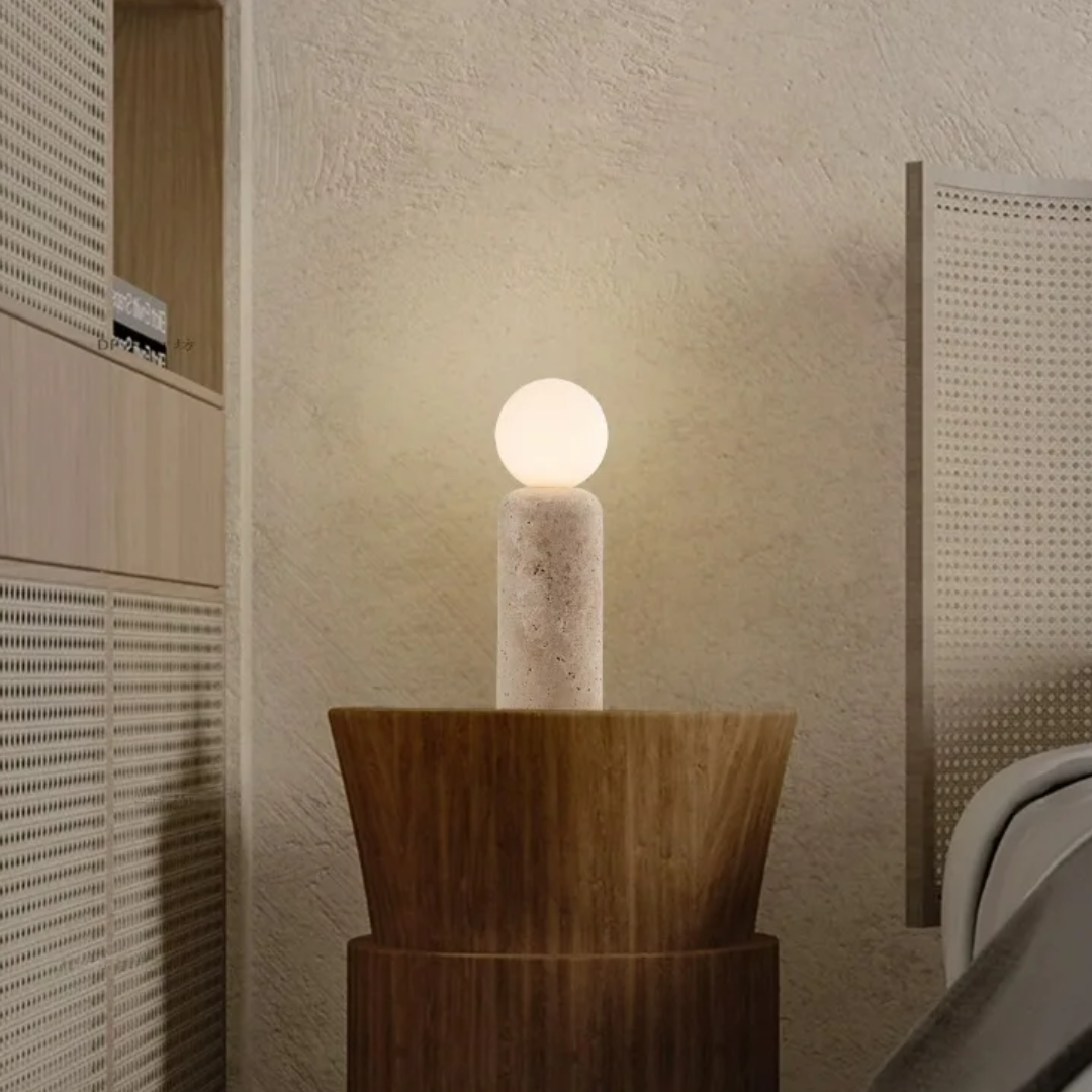 Hakuba Wasabi-Style Minimalist Stone Desk Lamp