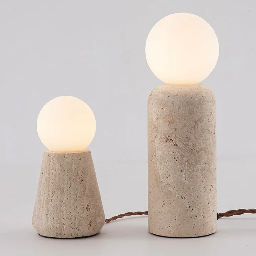 Hakuba Wasabi-Style Minimalist Stone Desk Lamp