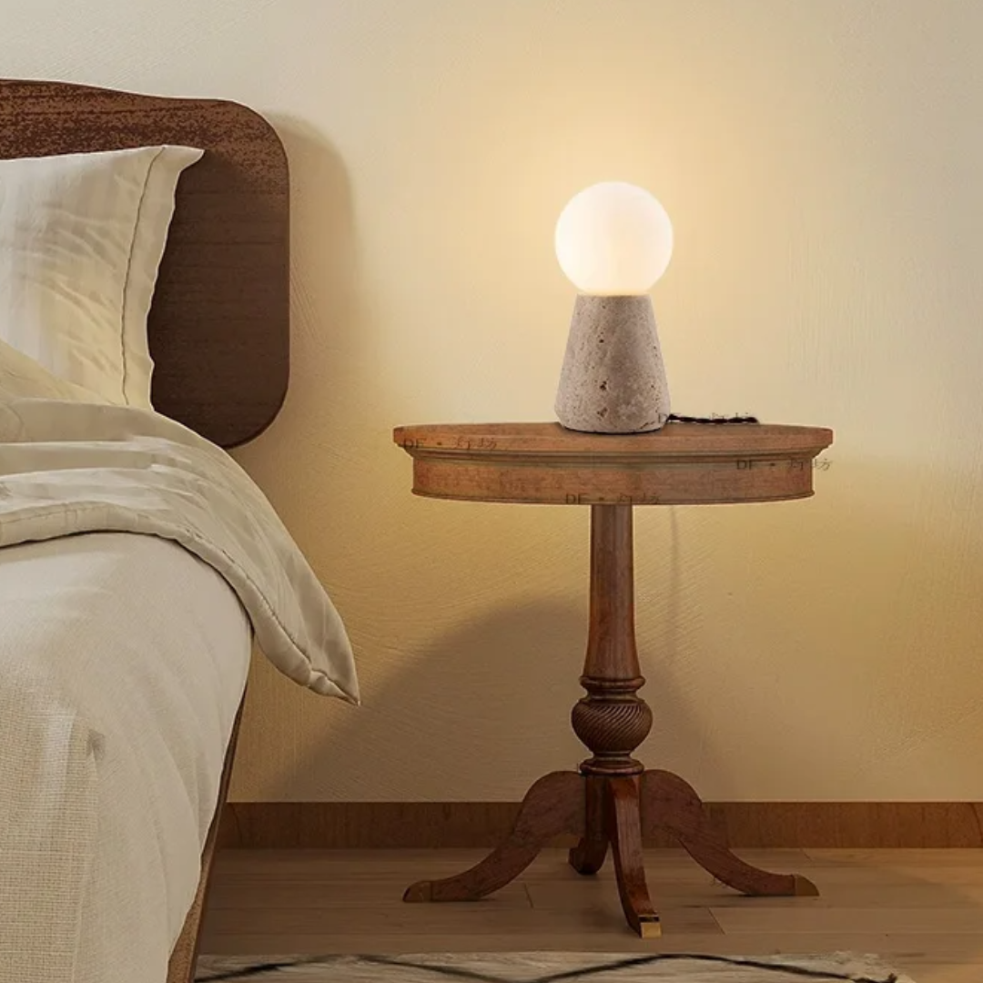 Hakuba Wasabi-Style Minimalist Stone Desk Lamp