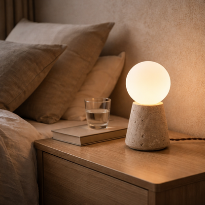 Hakuba Wasabi-Style Minimalist Stone Desk Lamp