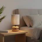 Handmade Rope Shade Wooden Table Lamp