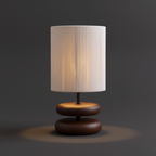 Handmade Rope Shade Wooden Table Lamp