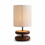 Handmade Rope Shade Wooden Table Lamp