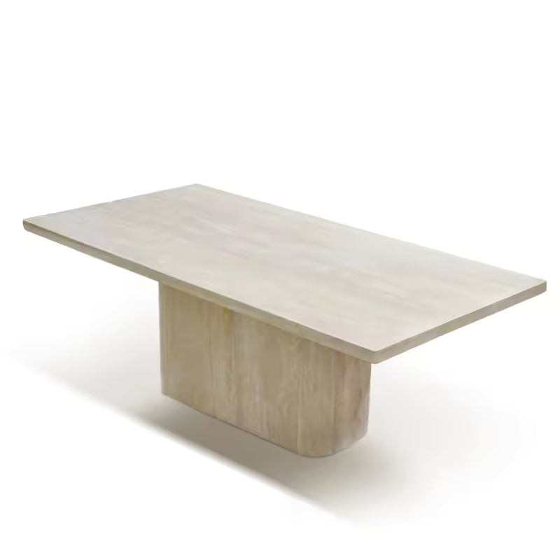Portofino Modern Luxury Travertine Dining Table 72"