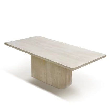 Portofino Modern Luxury Travertine Dining Table 72"