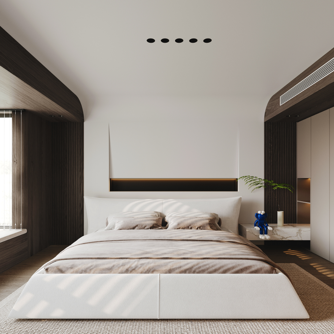 Helsinki Luxurious Queen Platform Bed with Tufted Velvet Headboard