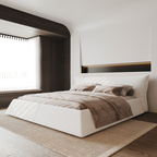 Helsinki Luxurious Queen Platform Bed with Tufted Velvet Headboard