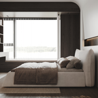 Helsinki Luxurious Queen Platform Bed with Tufted Velvet Headboard