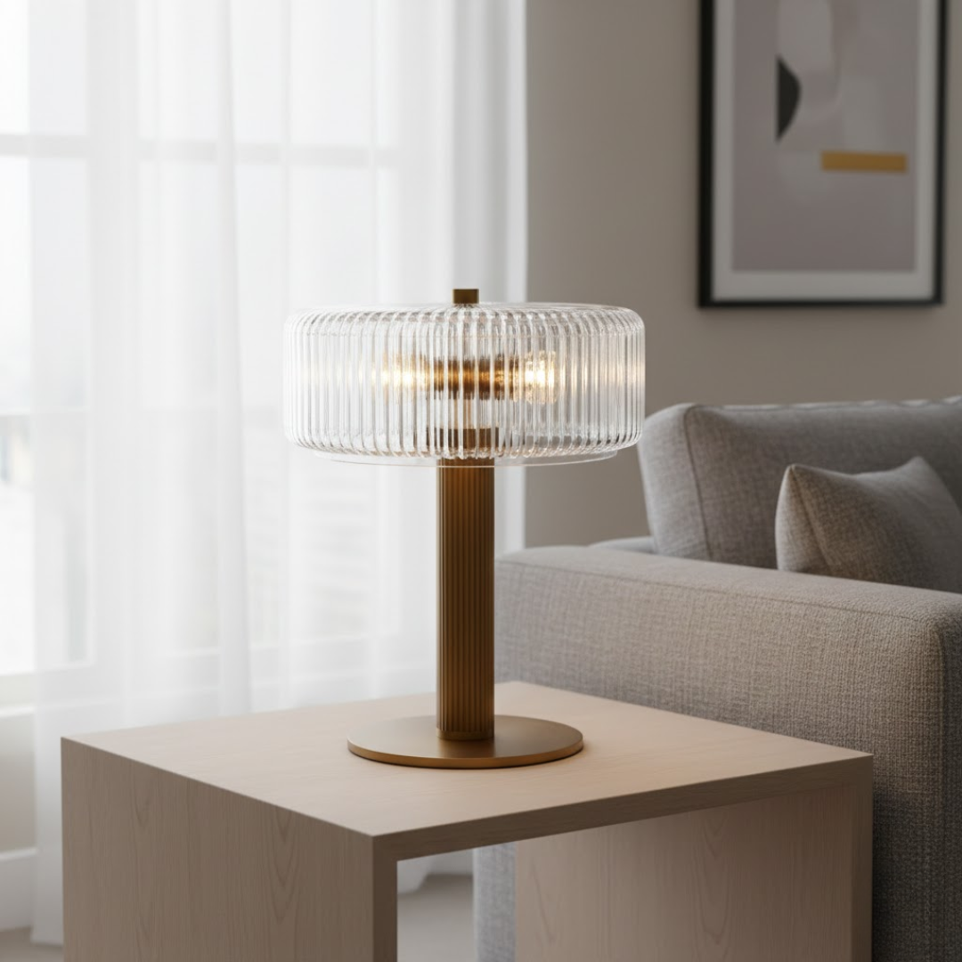 Jutland Luxury Glass Mushroom Table Lamp