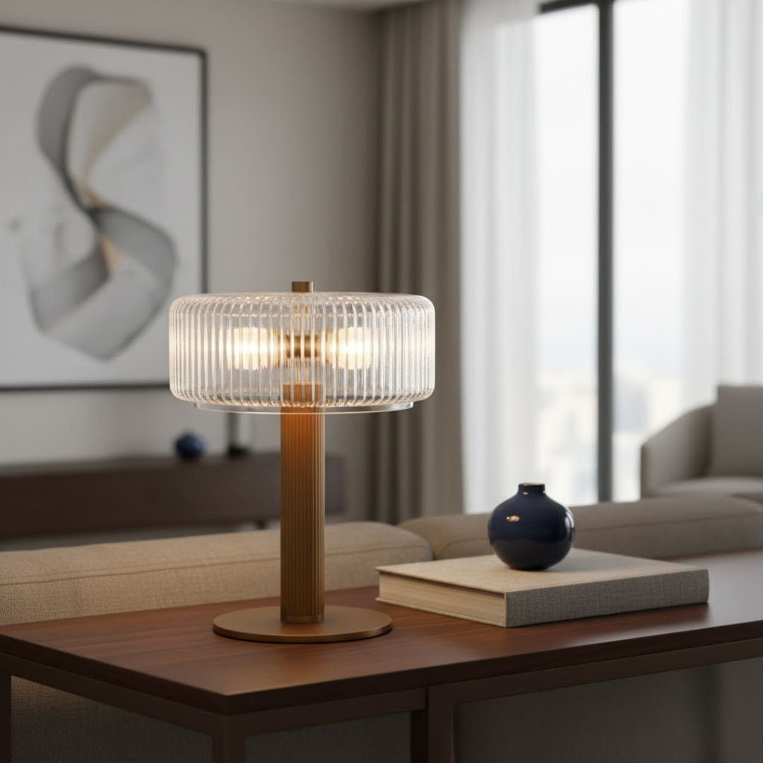 Jutland Luxury Glass Mushroom Table Lamp