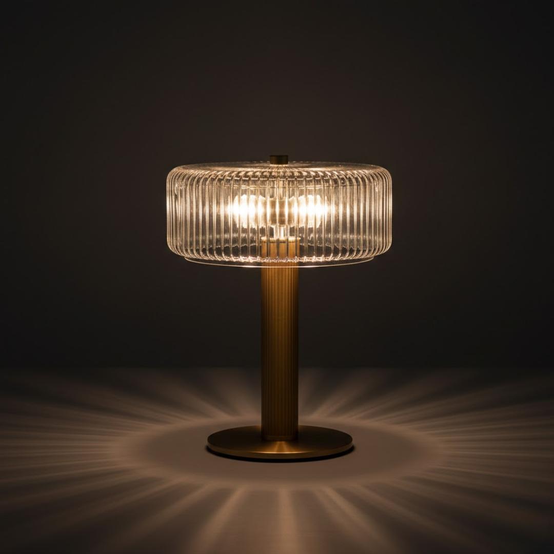 Jutland Luxury Glass Mushroom Table Lamp