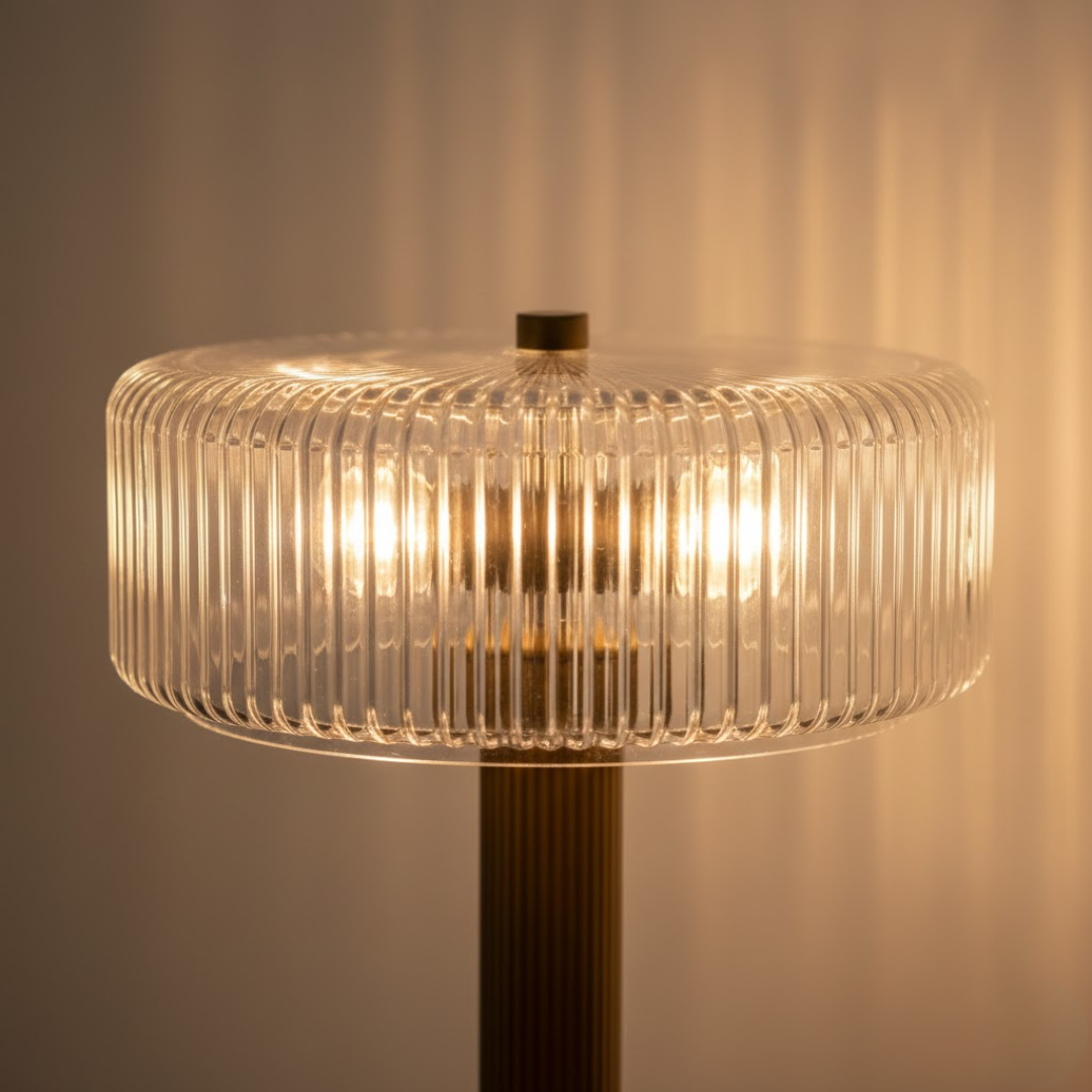Jutland Luxury Glass Mushroom Table Lamp