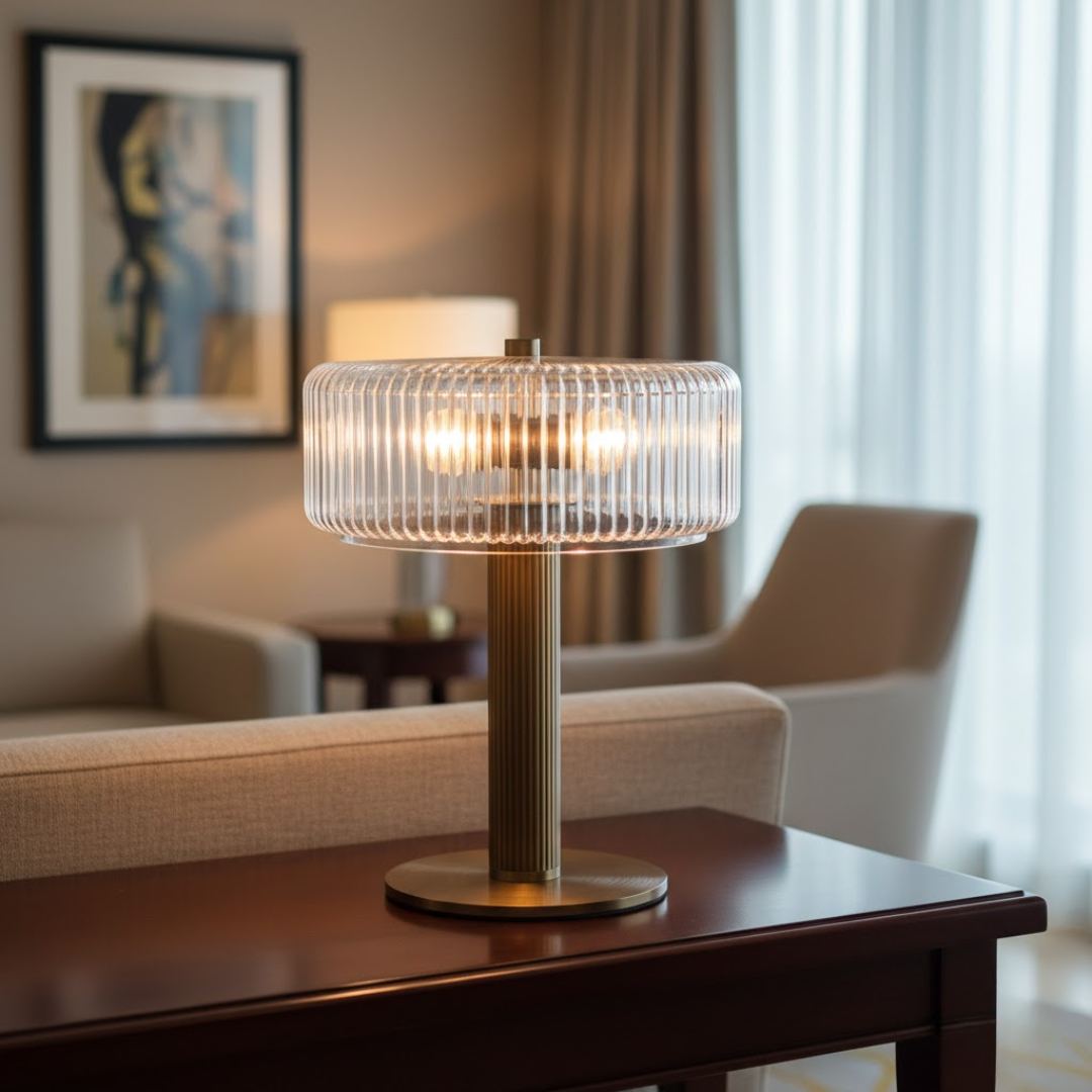 Jutland Luxury Glass Mushroom Table Lamp