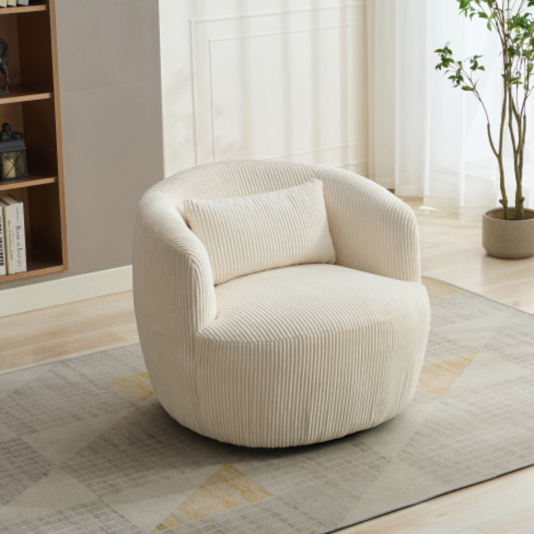 Kyoto Modern Accent Chair with 360° Rotation