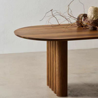 Kyoto Modern Oval Dining Table in Walnut