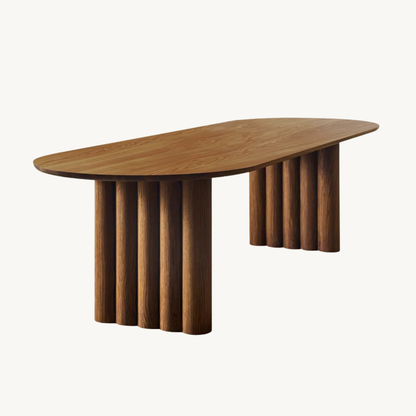 Kyoto Modern Oval Dining Table in Walnut
