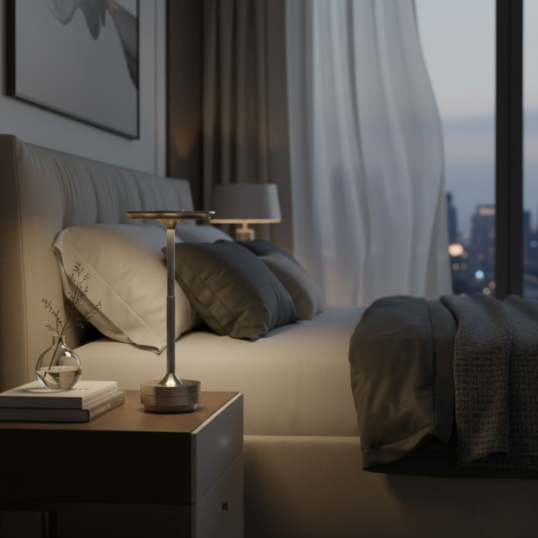 Luca Portable Metal Touch Table Lamp